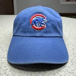 Vintage '47 Brand Chicago Cubs Walking Bear Clean Up Hat Blue